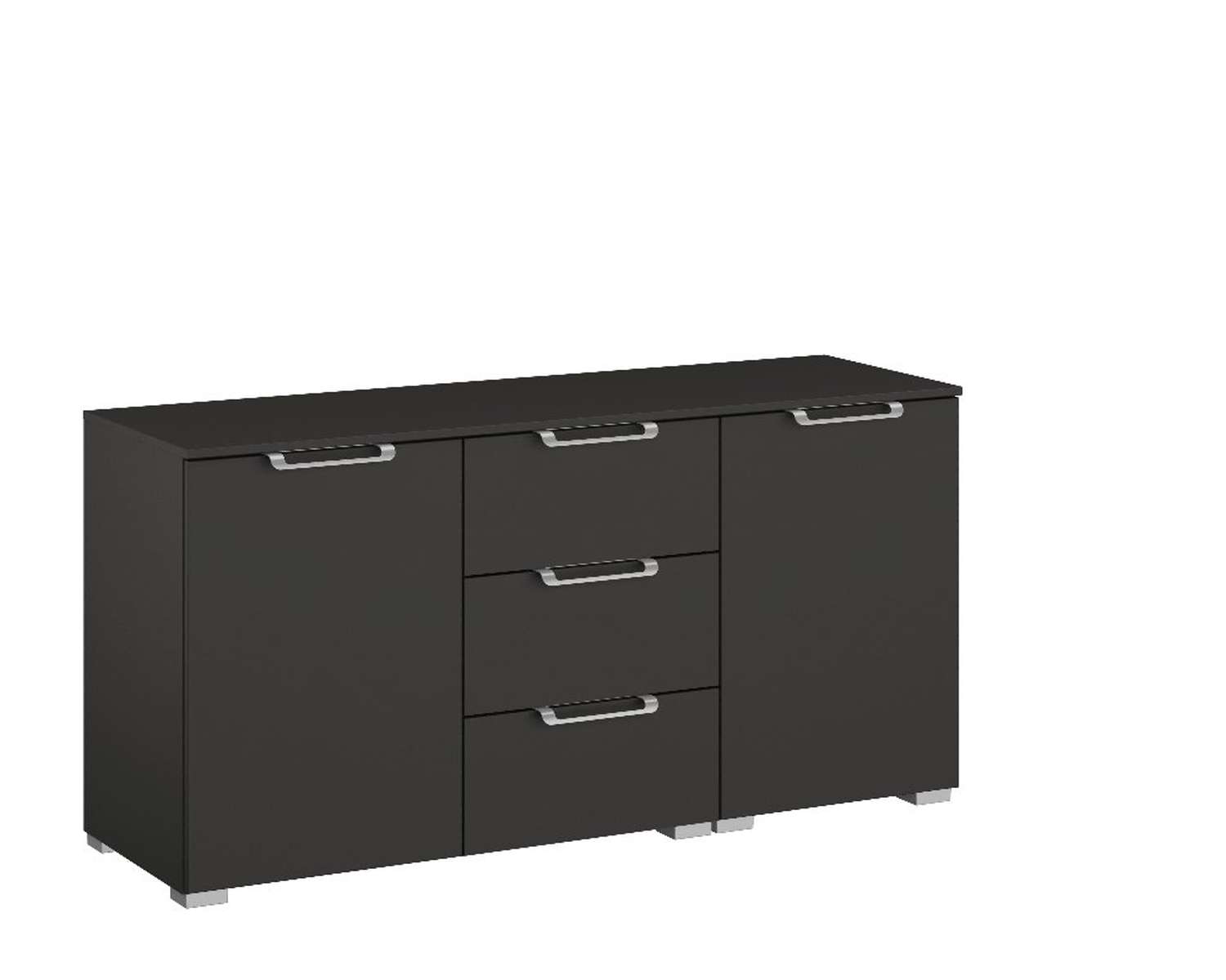 Combicommode grafiet met 3 laden Combicommode grafiet met 3 laden