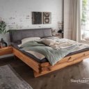 Eiken bed zonder lade