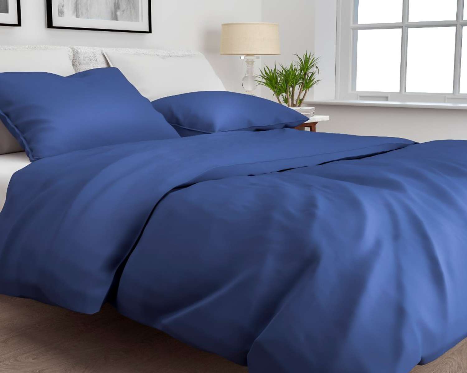 Blauwe dekbedovertrek