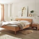 Massief eiken houten bed zonder metaal