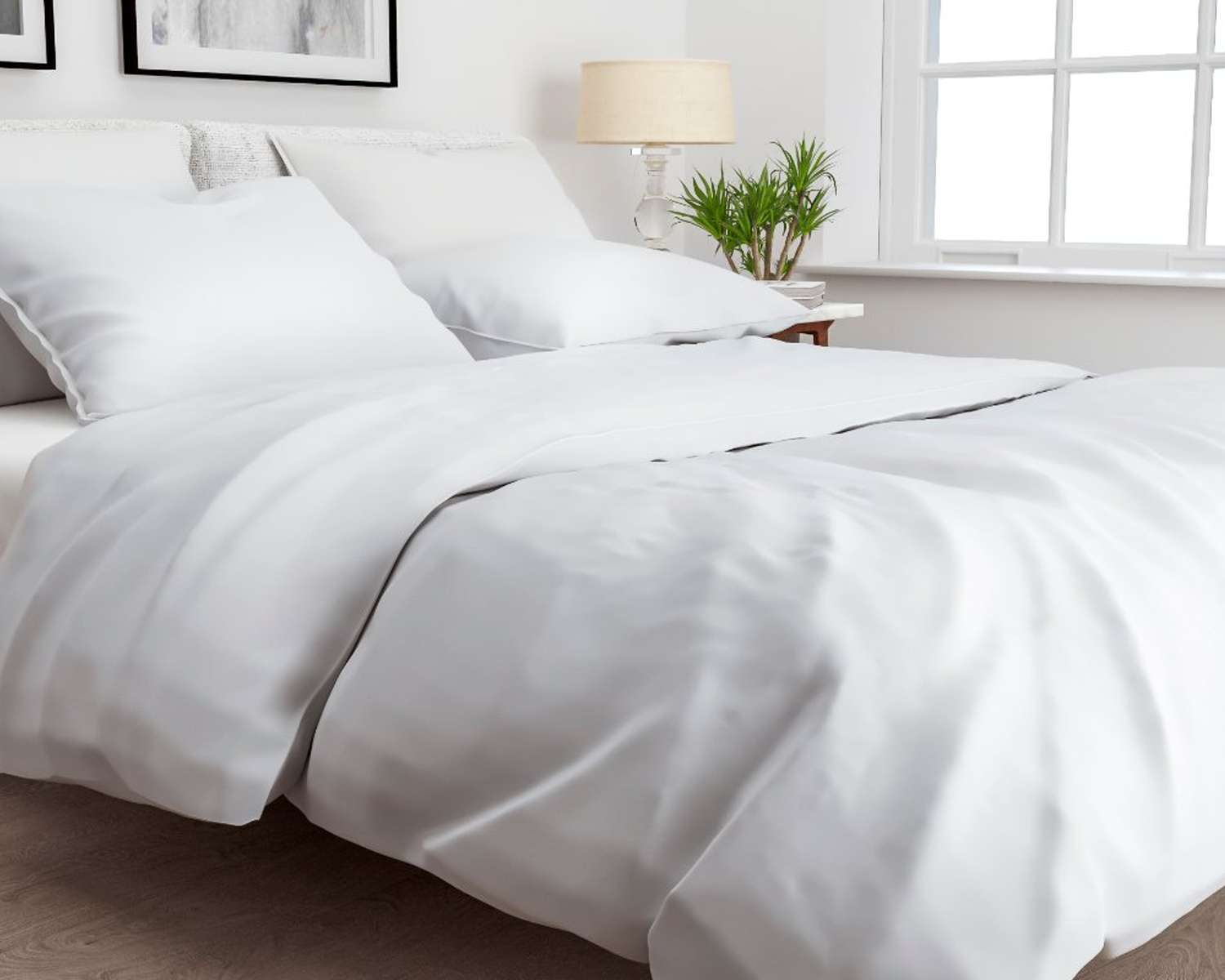 Dekbedovertrek lichtgrijs effen