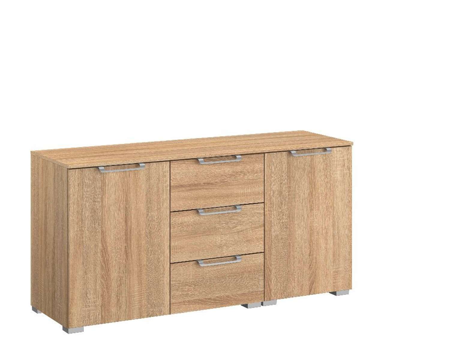 Combicommode met 2 deuren en 3 laden zand eiken Combicommode met 2 deuren en 3 laden zand eiken