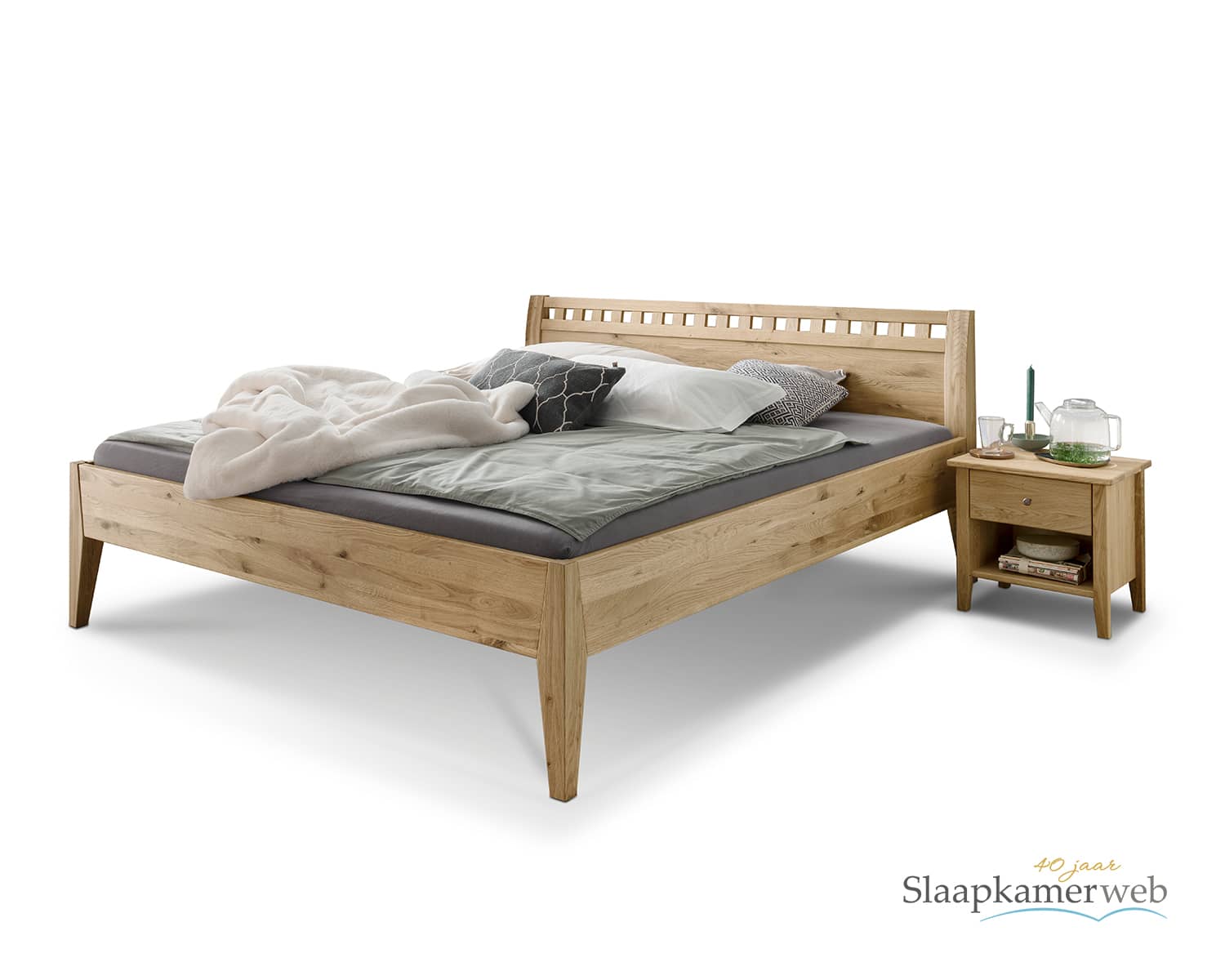 Landelijk bed wild eiken 180x200 Landelijk bed wild eiken 180x200