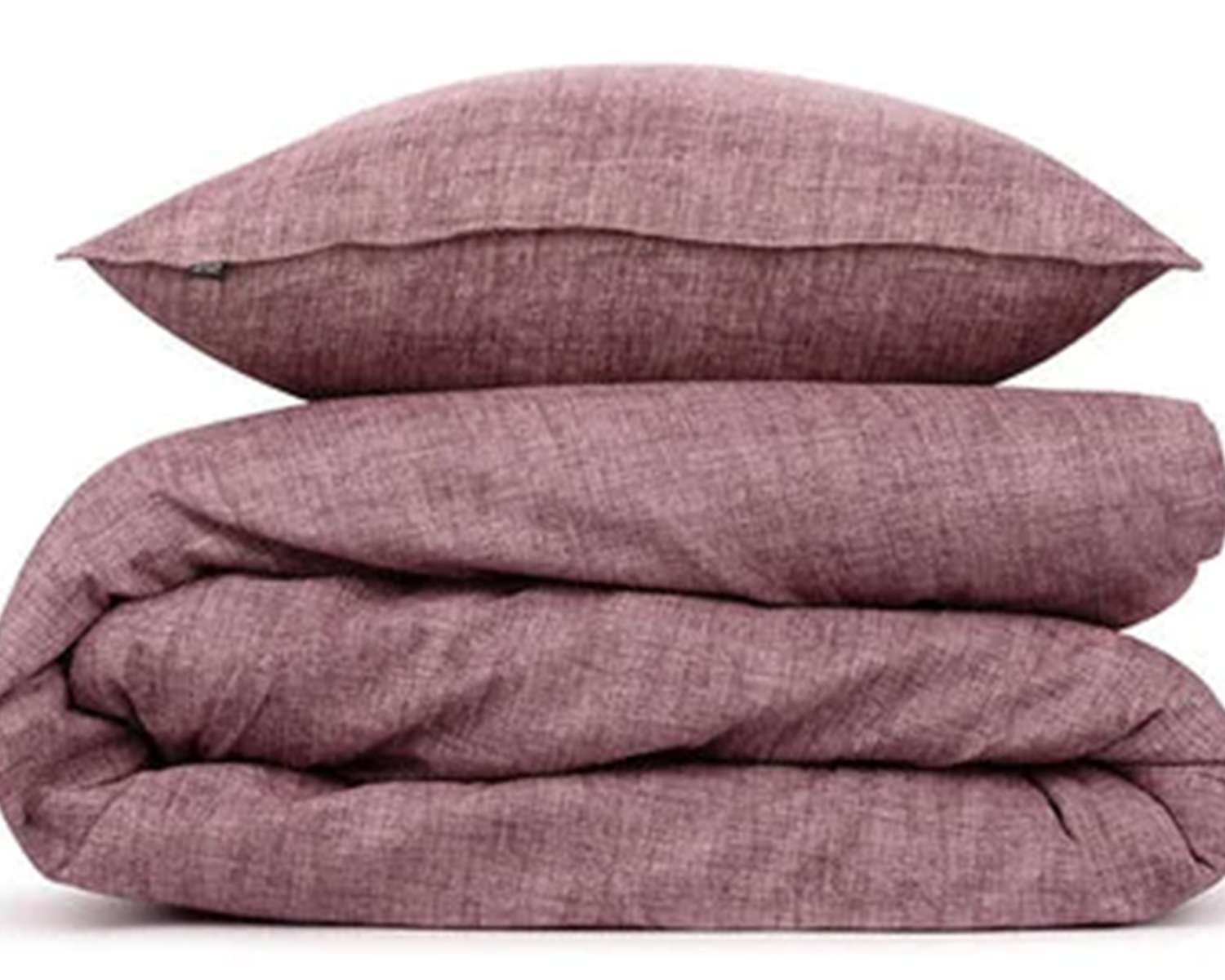 Dekbedovertrek Effen Wijn Rood gemêleerd - opgevouwen Dekbedovertrek Effen Wijn Rood gemêleerd - opgevouwen