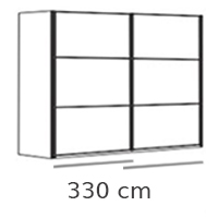 2 deurs - 330cm breed (alleen i.c.m. hoogte van 236cm)