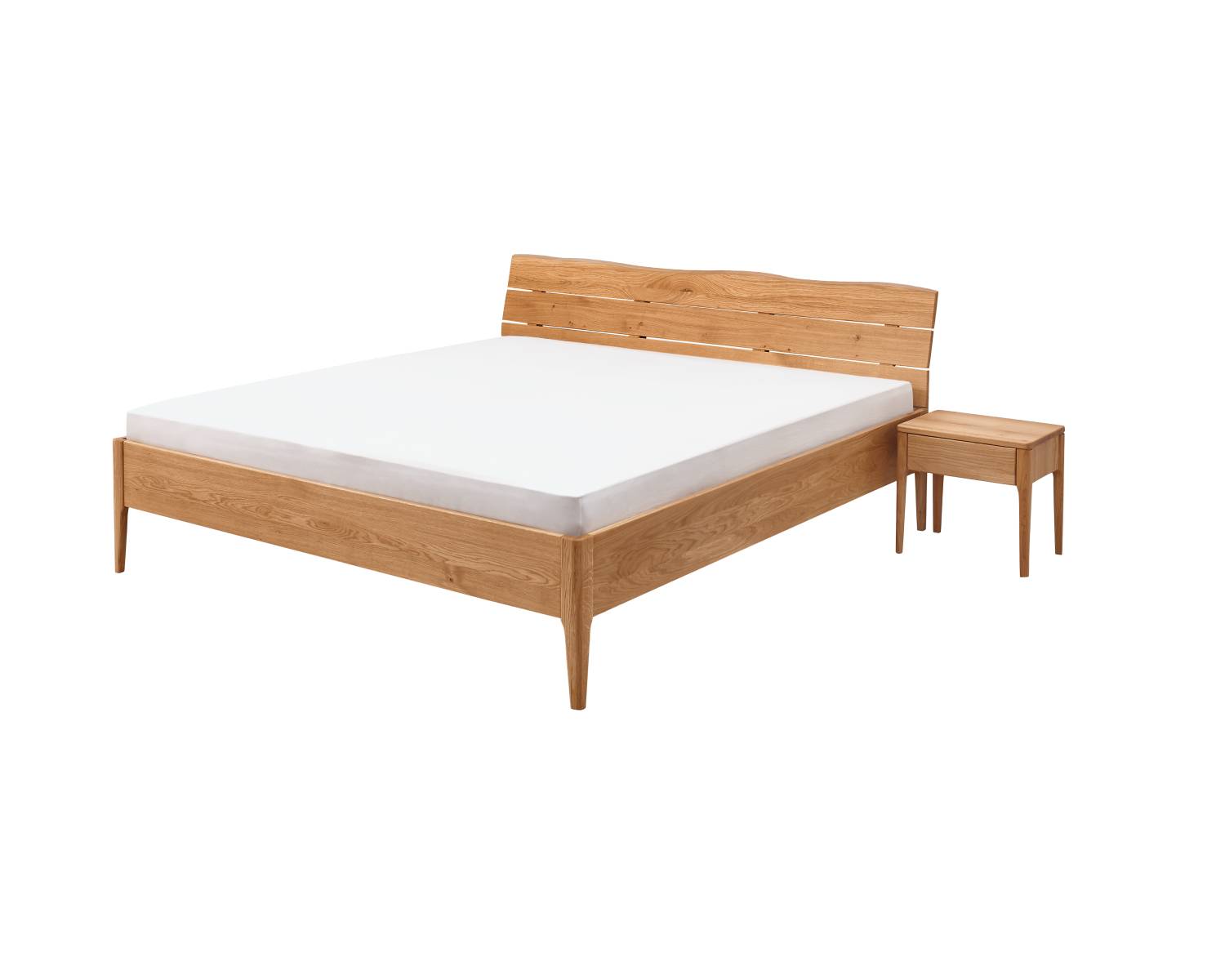 Eiken houten bed, 100% metaalvrij Eiken houten bed, 100% metaalvrij