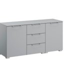 Zijde grijze combi commode met deuren en laden
