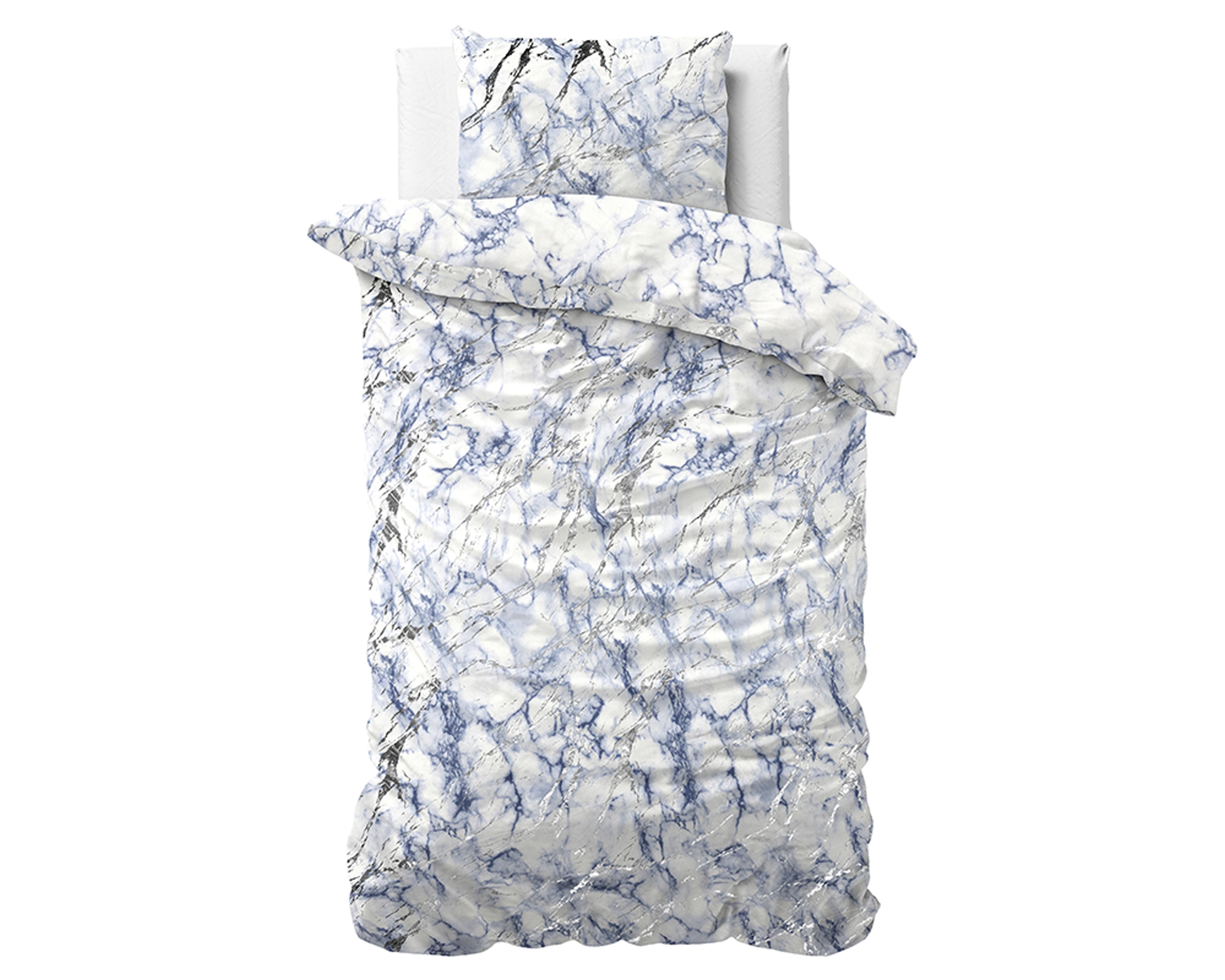 Dekbedovertrek Marmer Blauw - 1 persoons Dekbedovertrek Marmer Blauw - 1 persoons