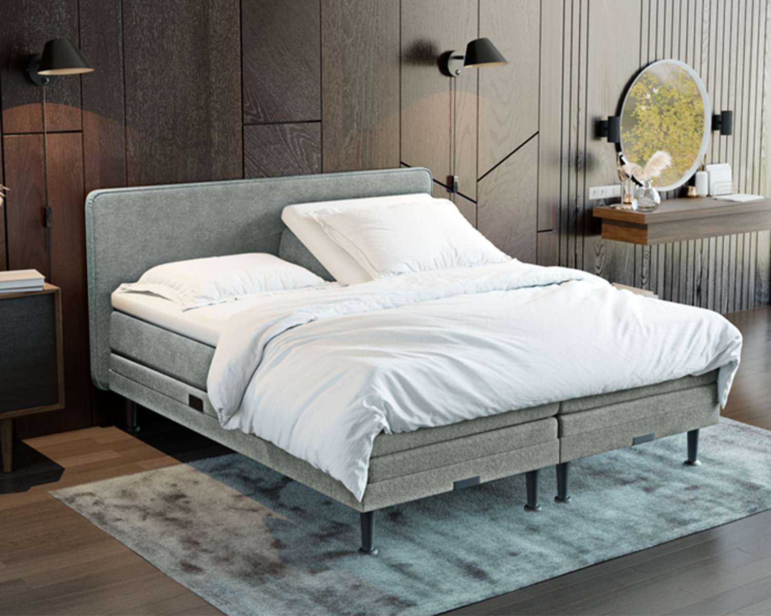 Boxspring Cillian voorraadmodel elektrisch verstelbaar Slate Boxspring Cillian voorraadmodel elektrisch verstelbaar Slate