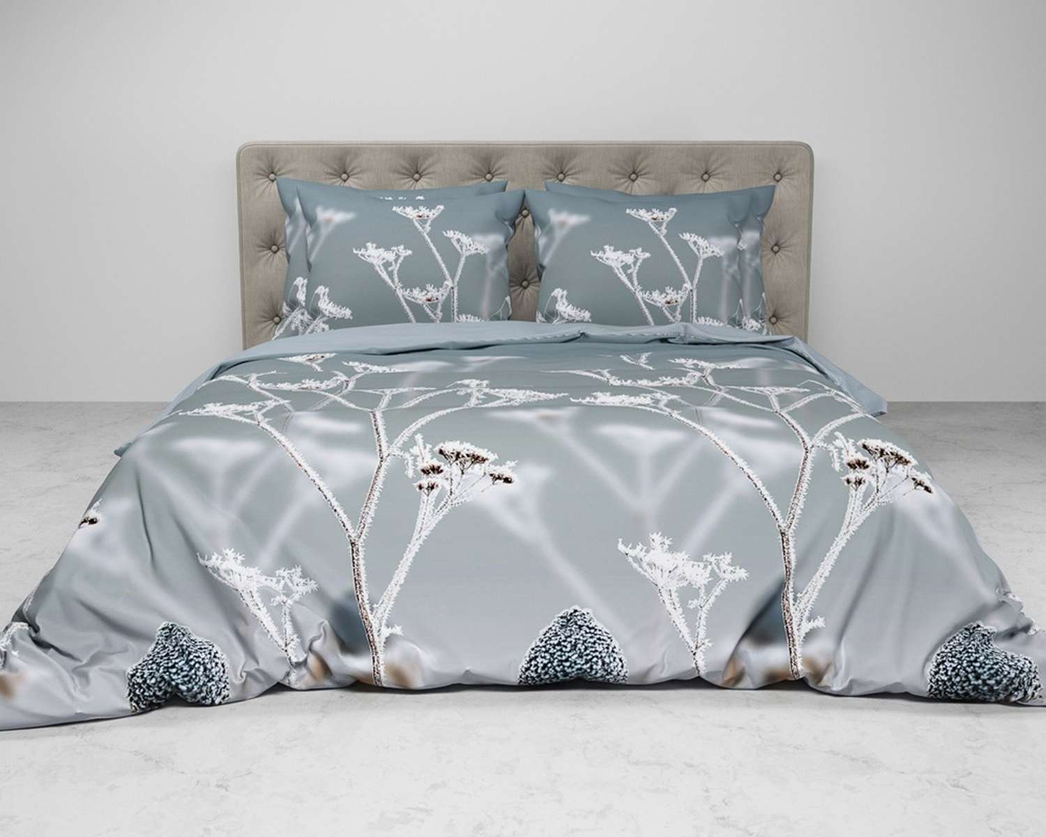 Dekbedovertrek Bevroren bloemen op bed Dekbedovertrek Bevroren bloemen op bed