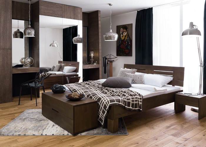 Houten bed Luuk wenge gebeitst