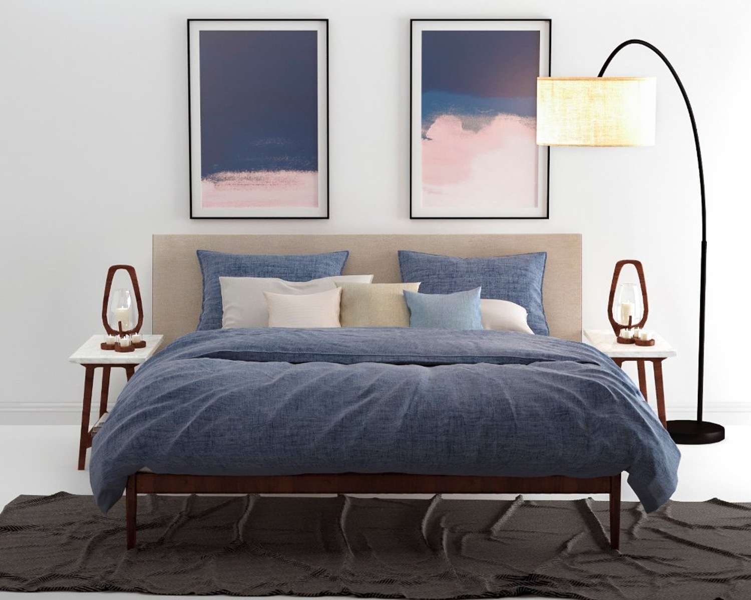 Blauw dekbedovertrek Blauw dekbedovertrek