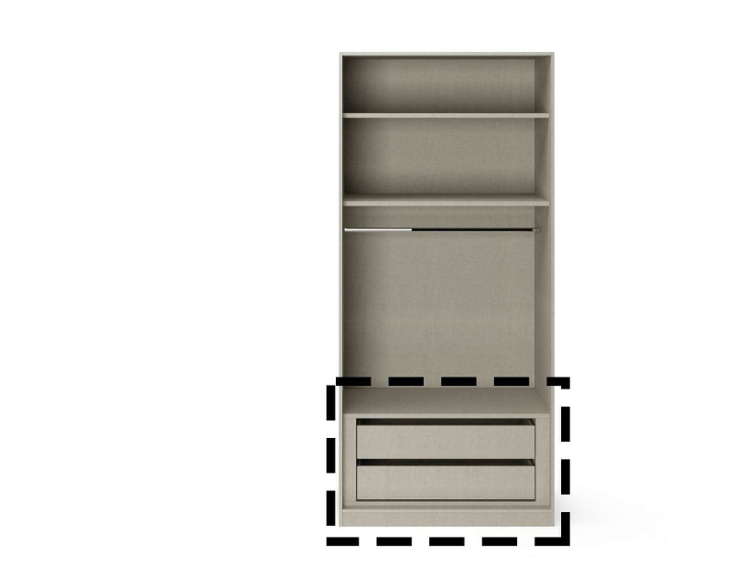 Softclose ladenblok in kast Softclose ladenblok in kast