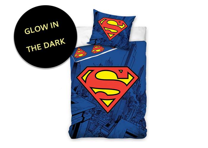 Kinder dekbedovertrek Superman Glow In The Dark