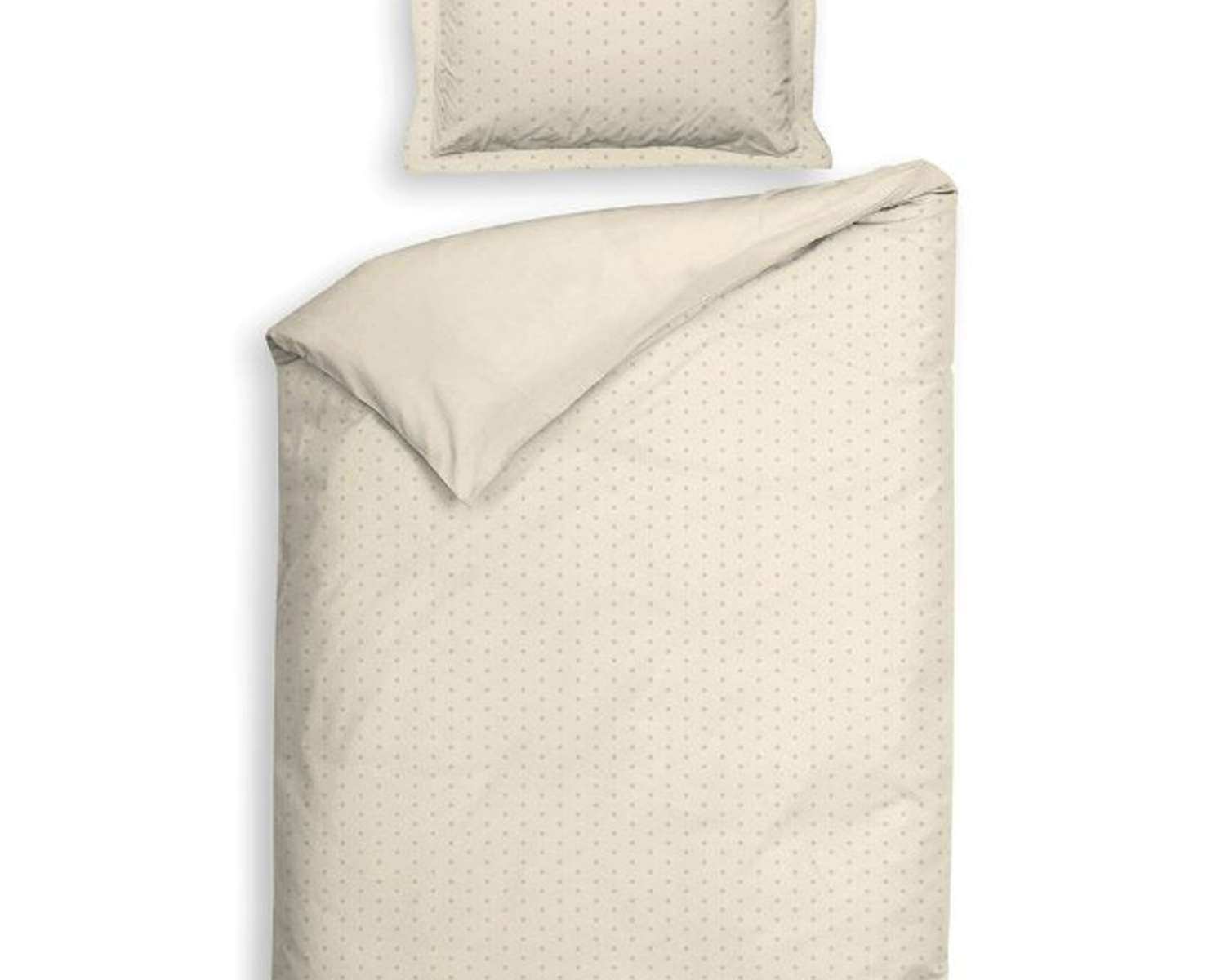 Dekbedovertrek Uni Stippen Creme 1 pers
