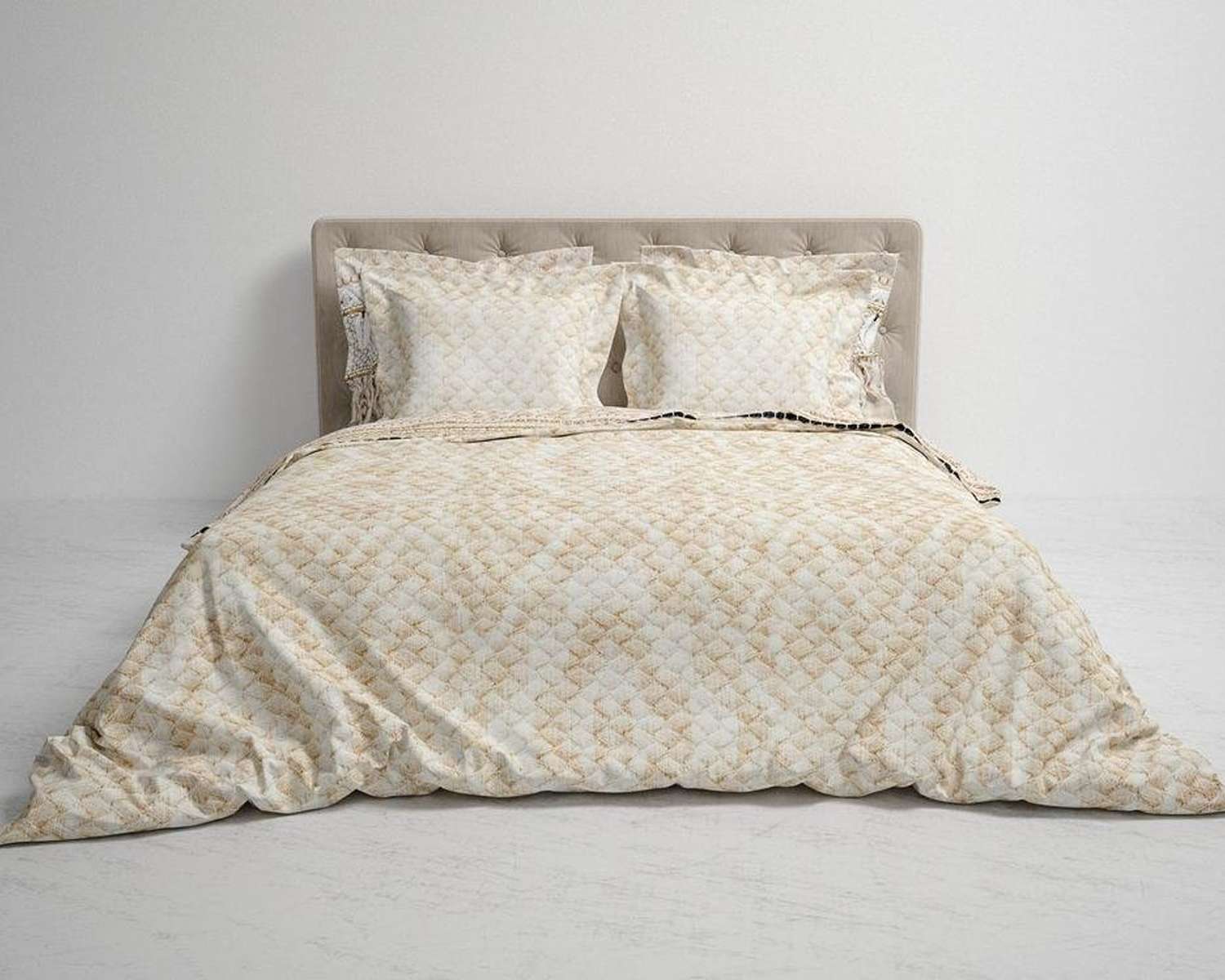 Dekbedovertrek Maris op bed achterkant Dekbedovertrek Maris op bed achterkant