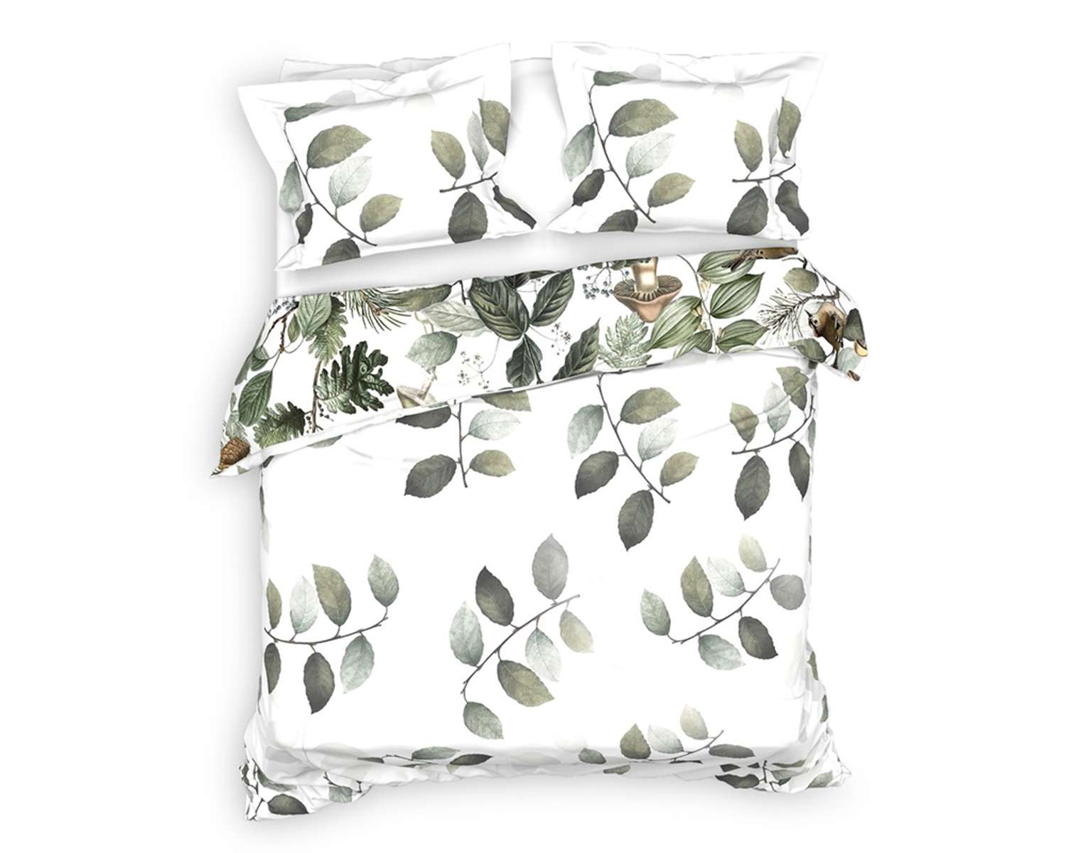 Dekbedovertrek Tussen de bladeren kant 2