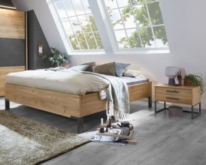 Tweepersoonsbed Minimal met nachtkastje