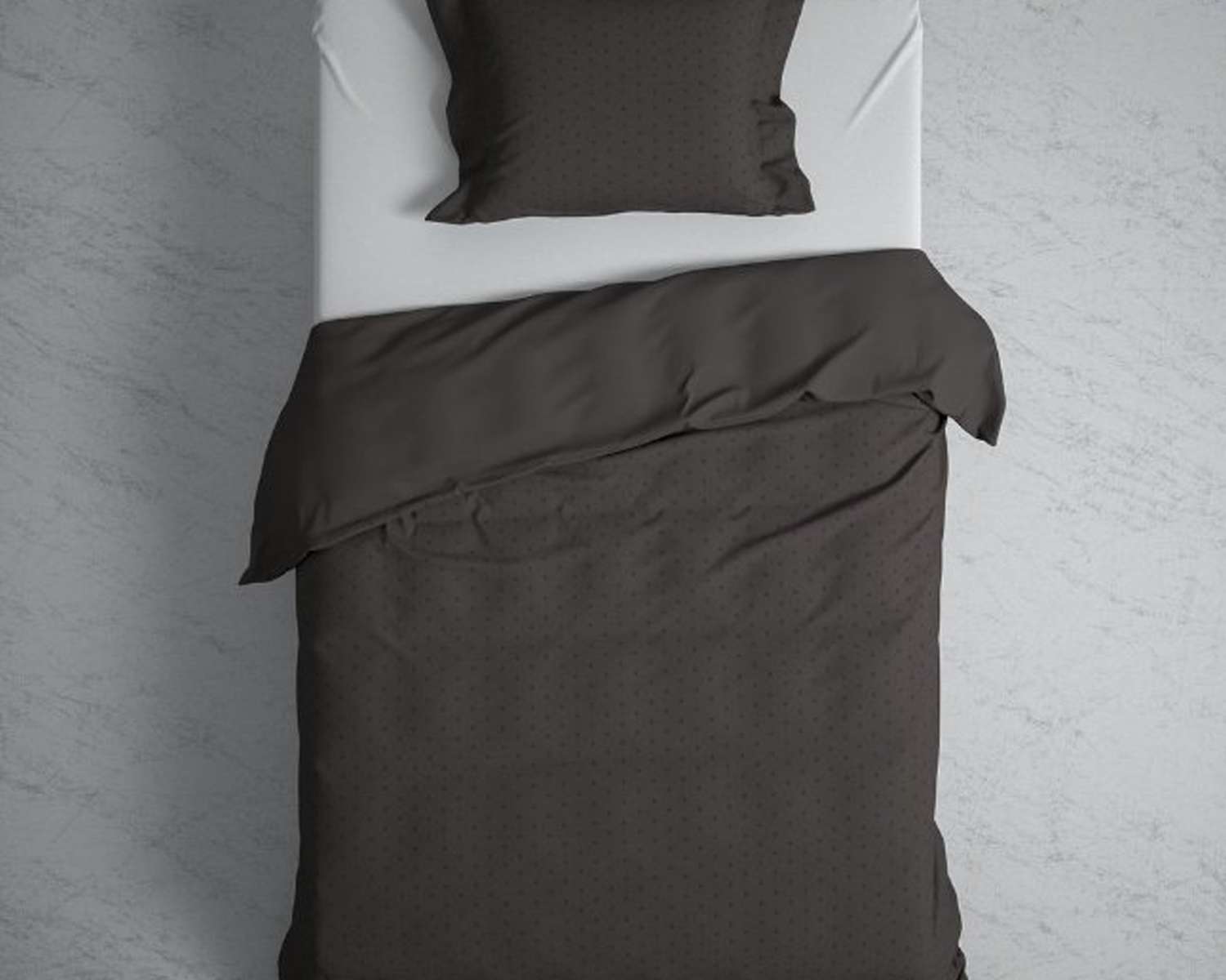 Dekbedovertrek Uni Stippen Blauw Grijs 1 pers van boven Dekbedovertrek Uni Stippen Blauw Grijs 1 pers van boven