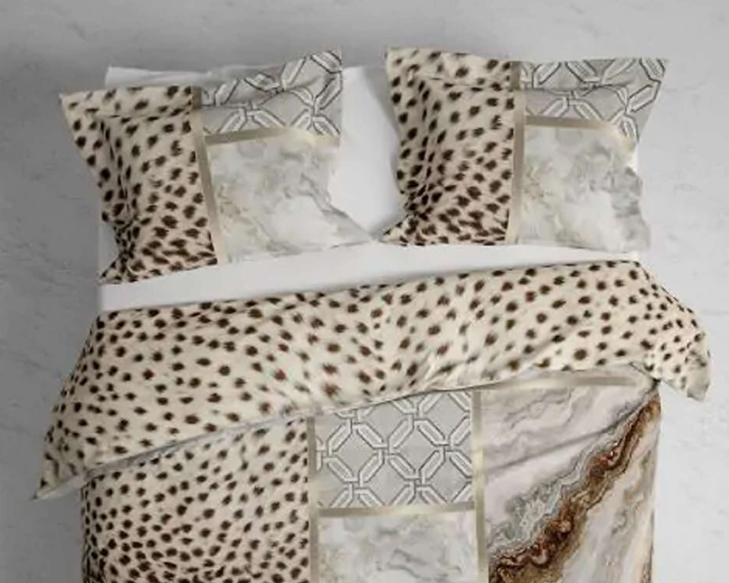 Dekbedovertrek Marmer en panter van boven Dekbedovertrek Marmer en panter van boven