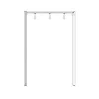 Bianco eiken sierlijst met spot verlichting
