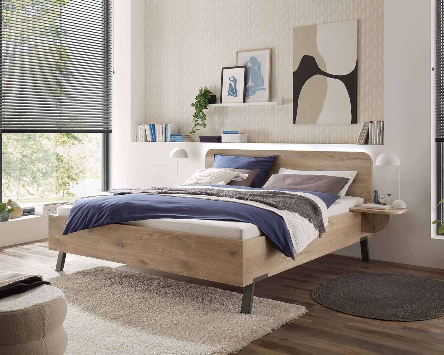 2-persoonsbed noors eiken