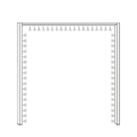 Sierlijst 150cm breed met rondom verlichting