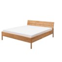 Houten bed Sienna met vierkante poten en recht hoofdbord