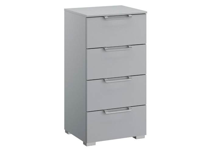 Zijde grijs ladenconsole met 4 laden