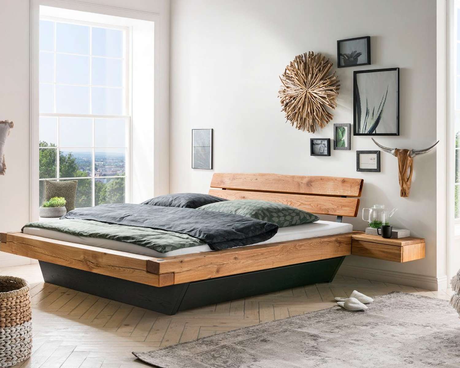 Houten bed Dayton met opberglade gesloten Houten bed Dayton met opberglade gesloten