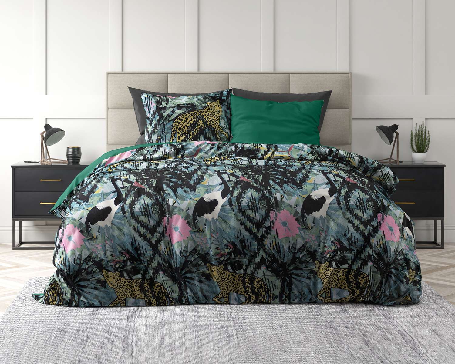 Dekbedovertrek jungle voor 2 personen