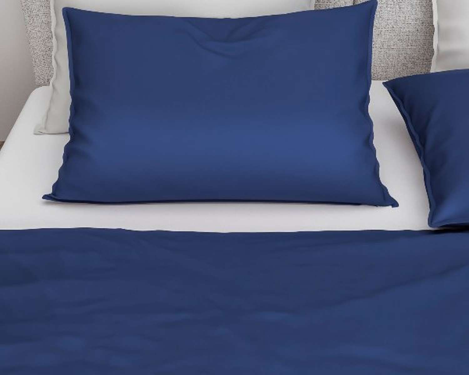 Marine Blauw uni dekbedovertrek