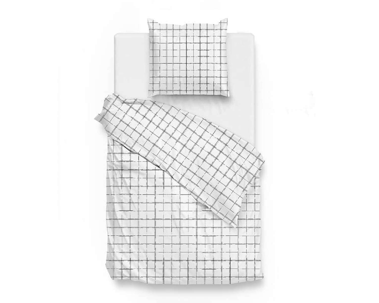 Dekbedovertrek ruiten hokjes 1 pers
