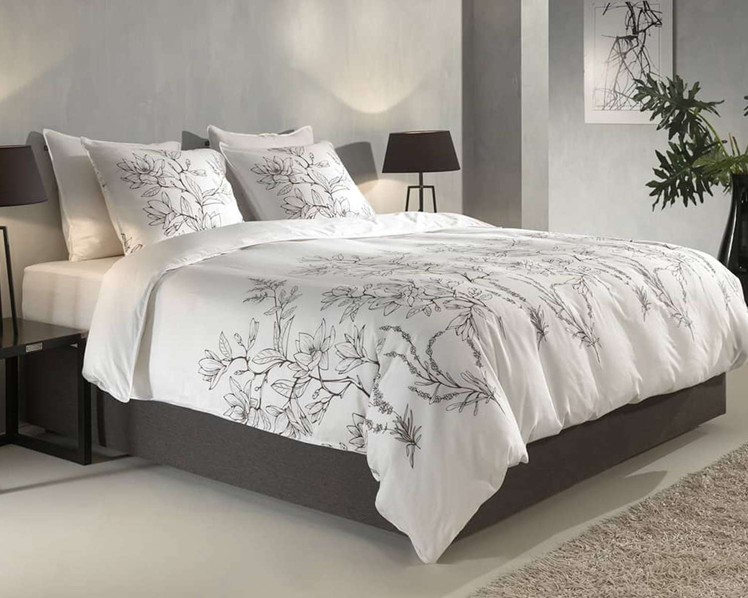 Dekbedovertrek Lelie op bed Dekbedovertrek Lelie op bed