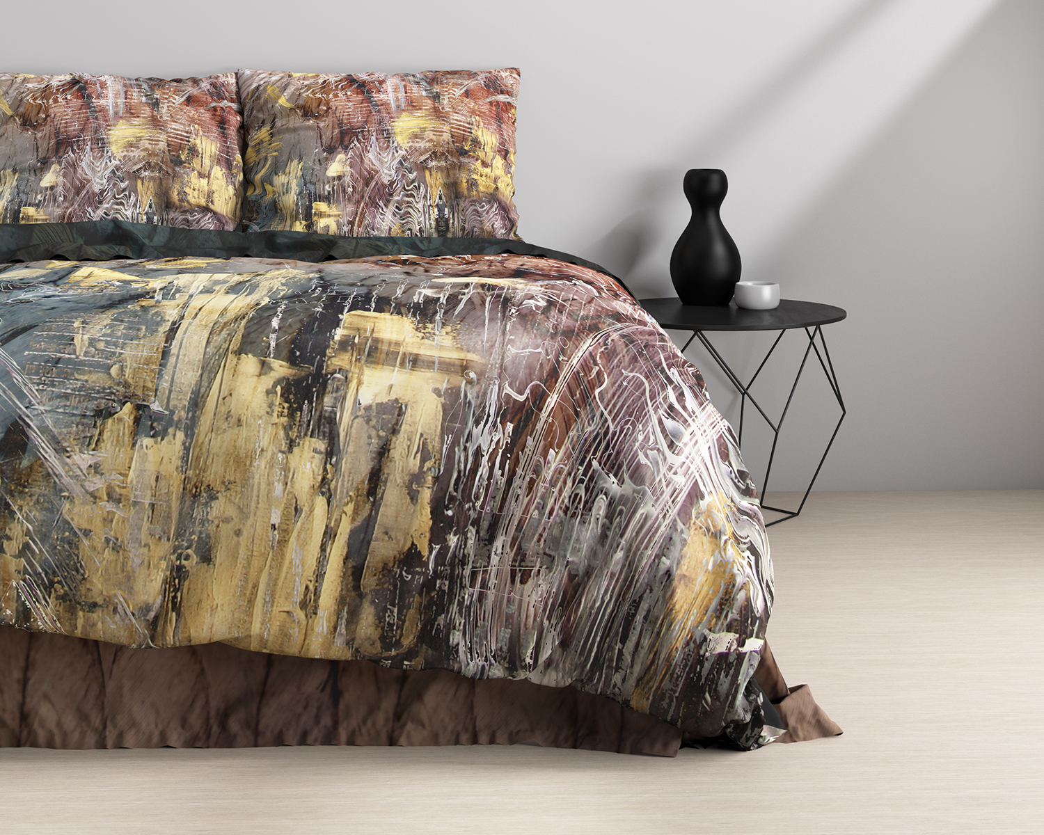 Dekbedovertrek met drukknopen en extra lange instopstrook Dekbedovertrek met drukknopen en extra lange instopstrook