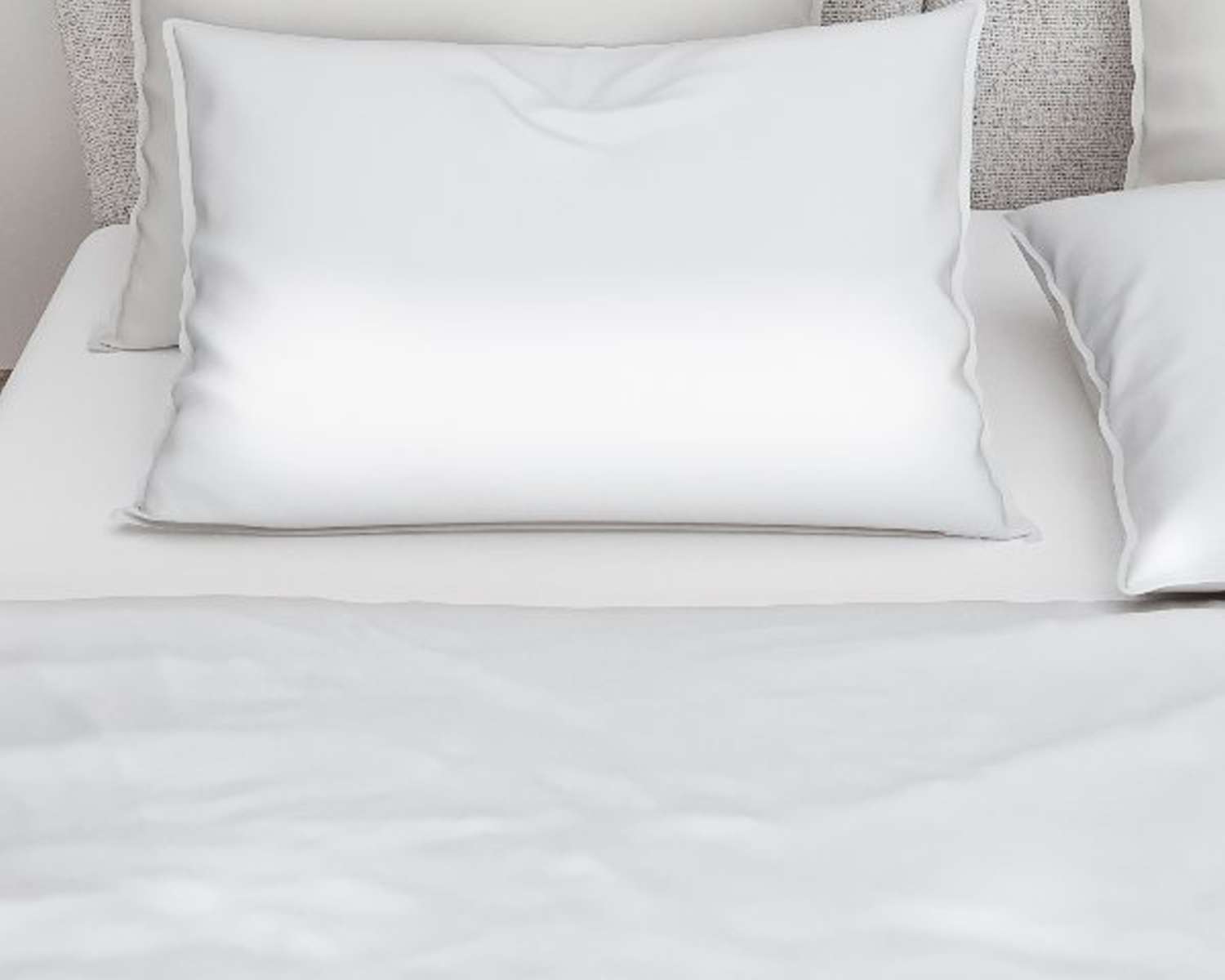 Lichtgrijs dekbedovertrek effen