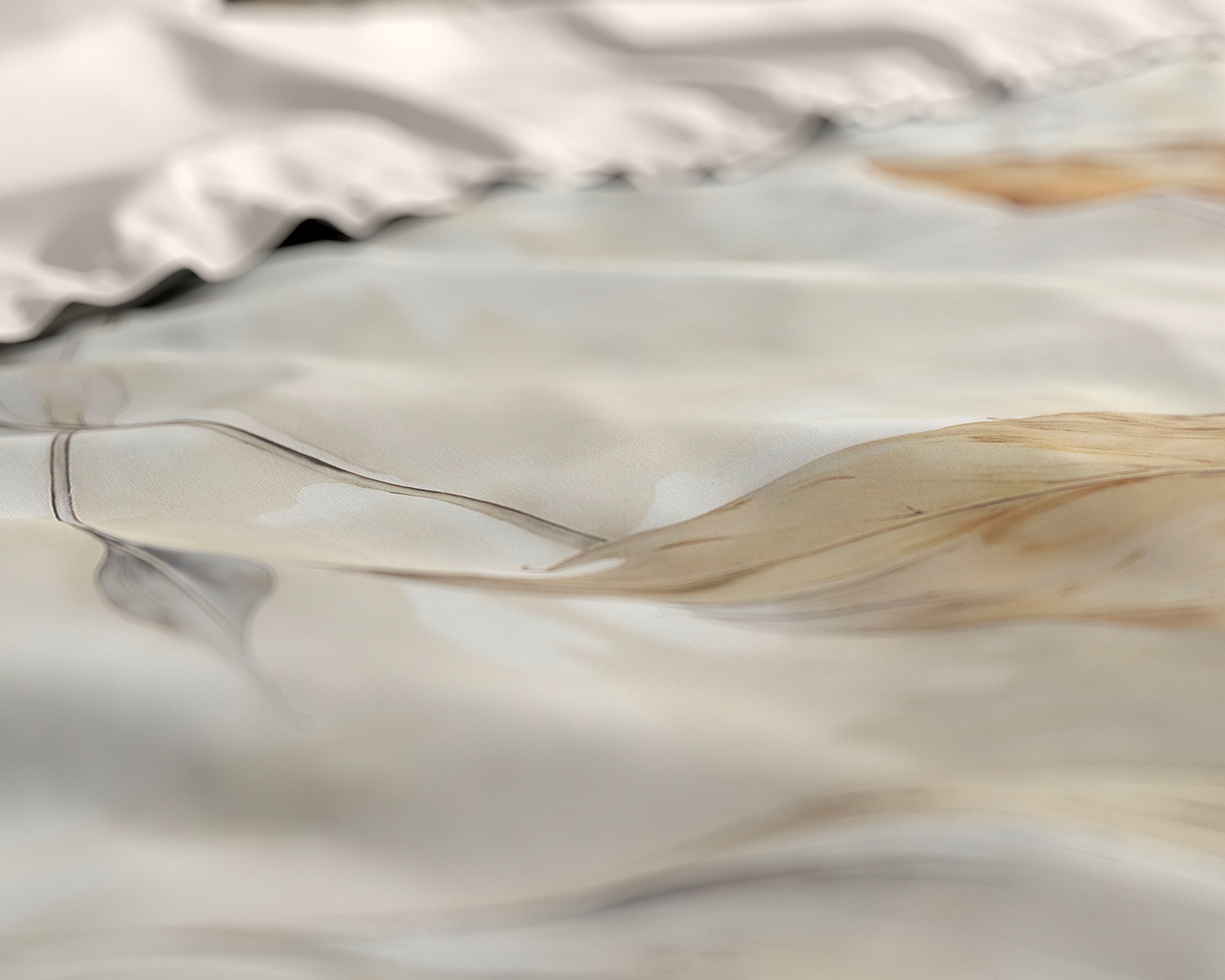 Detail luxe katoen satijnen dekbedovertrek Detail luxe katoen satijnen dekbedovertrek