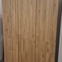Mooie eiken houten kledingkast met draaideuren