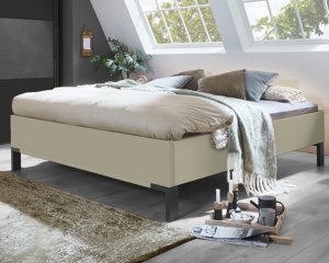 Tweepersoonsbed Comfort Milaan met kast kiezelgrijs