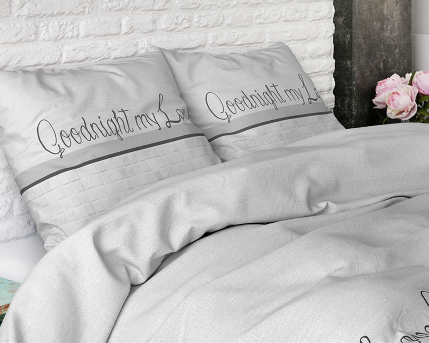 Dekbedovertrek Goodnight my Love kussens Dekbedovertrek Goodnight my Love kussens
