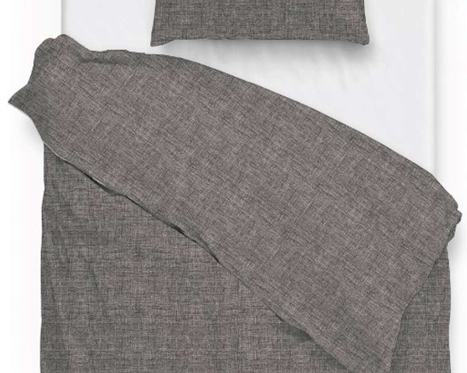 1 persoons Dekbedovertrek Effen antraciet gemêleerd 1 persoons Dekbedovertrek Effen antraciet gemêleerd