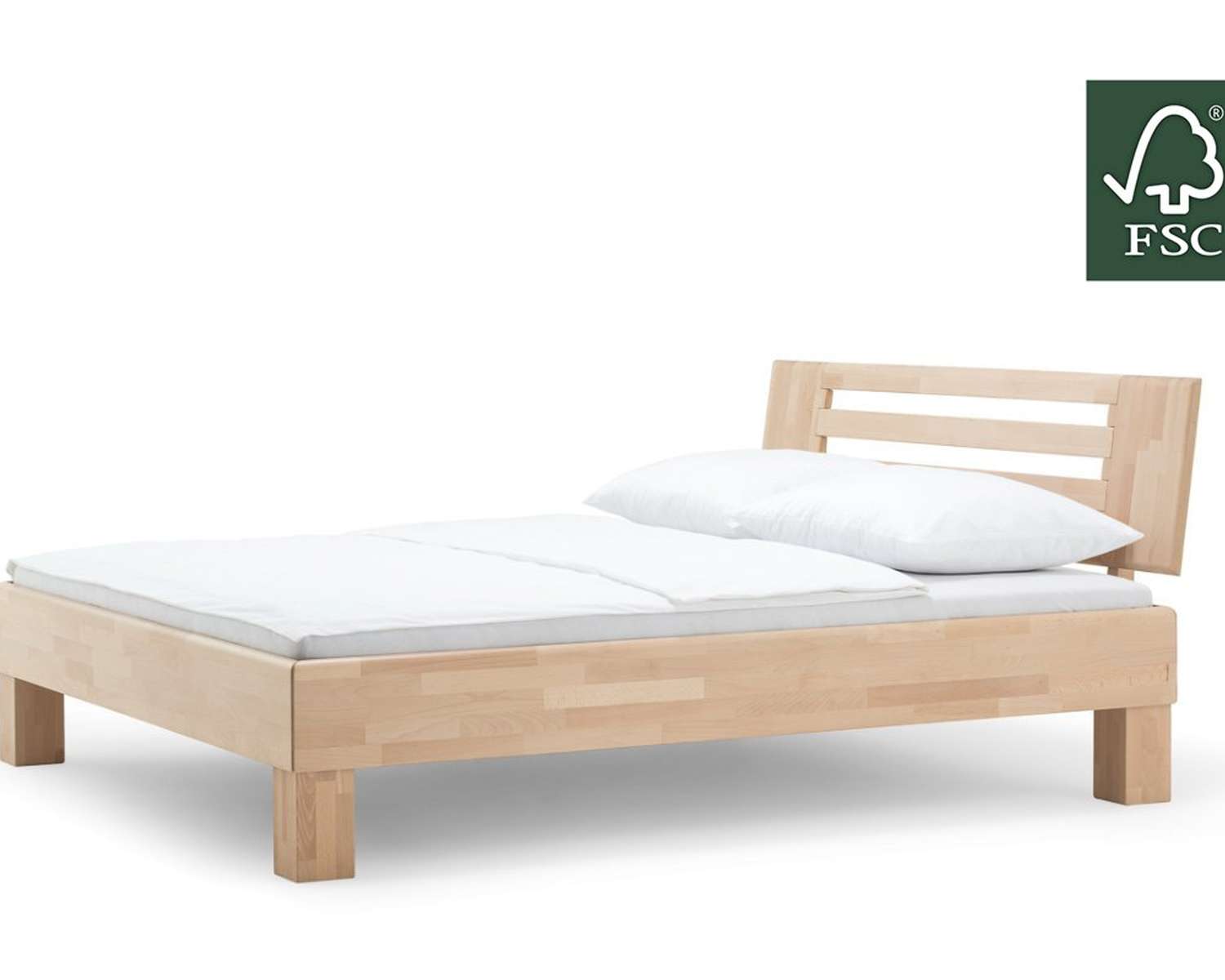 Houten bed Max natuur beuken geolied Houten bed Max natuur beuken geolied
