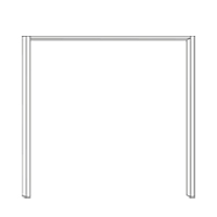 Met sierlijst: 310 cm breed x 221 cm hoog