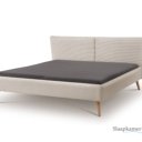 Tweepersoonsbed wit stof