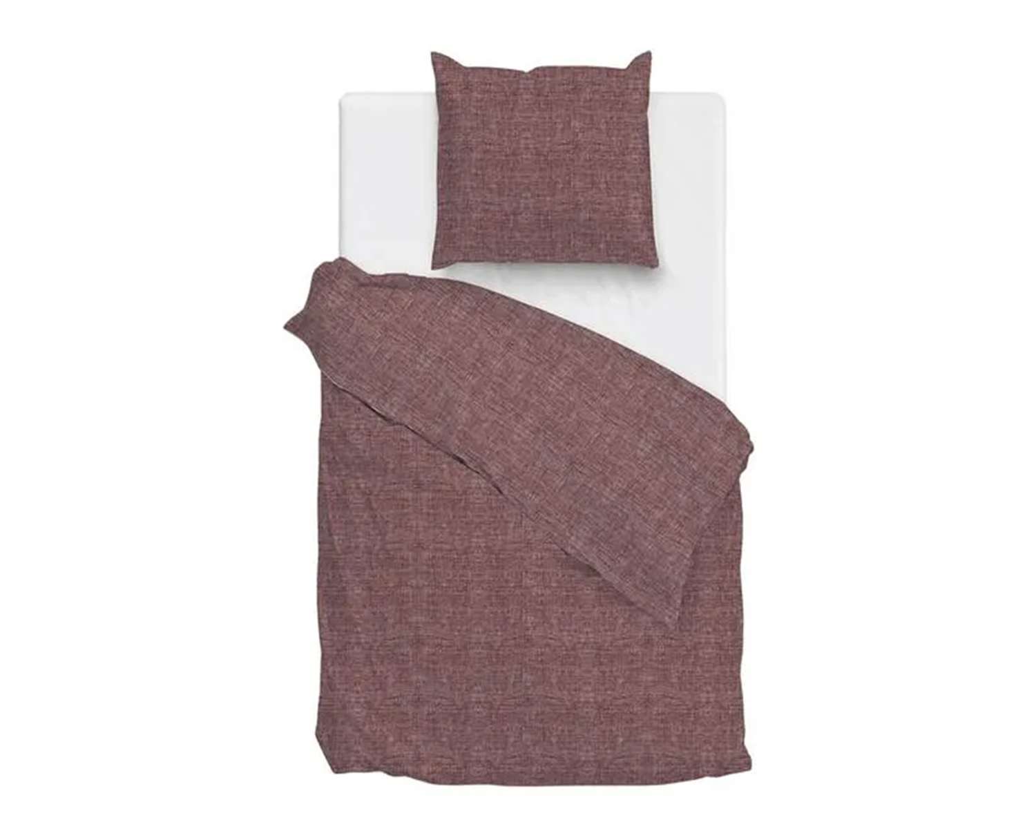 Dekbedovertrek Effen Wijn Rood gemêleerd 1 pers Dekbedovertrek Effen Wijn Rood gemêleerd 1 pers