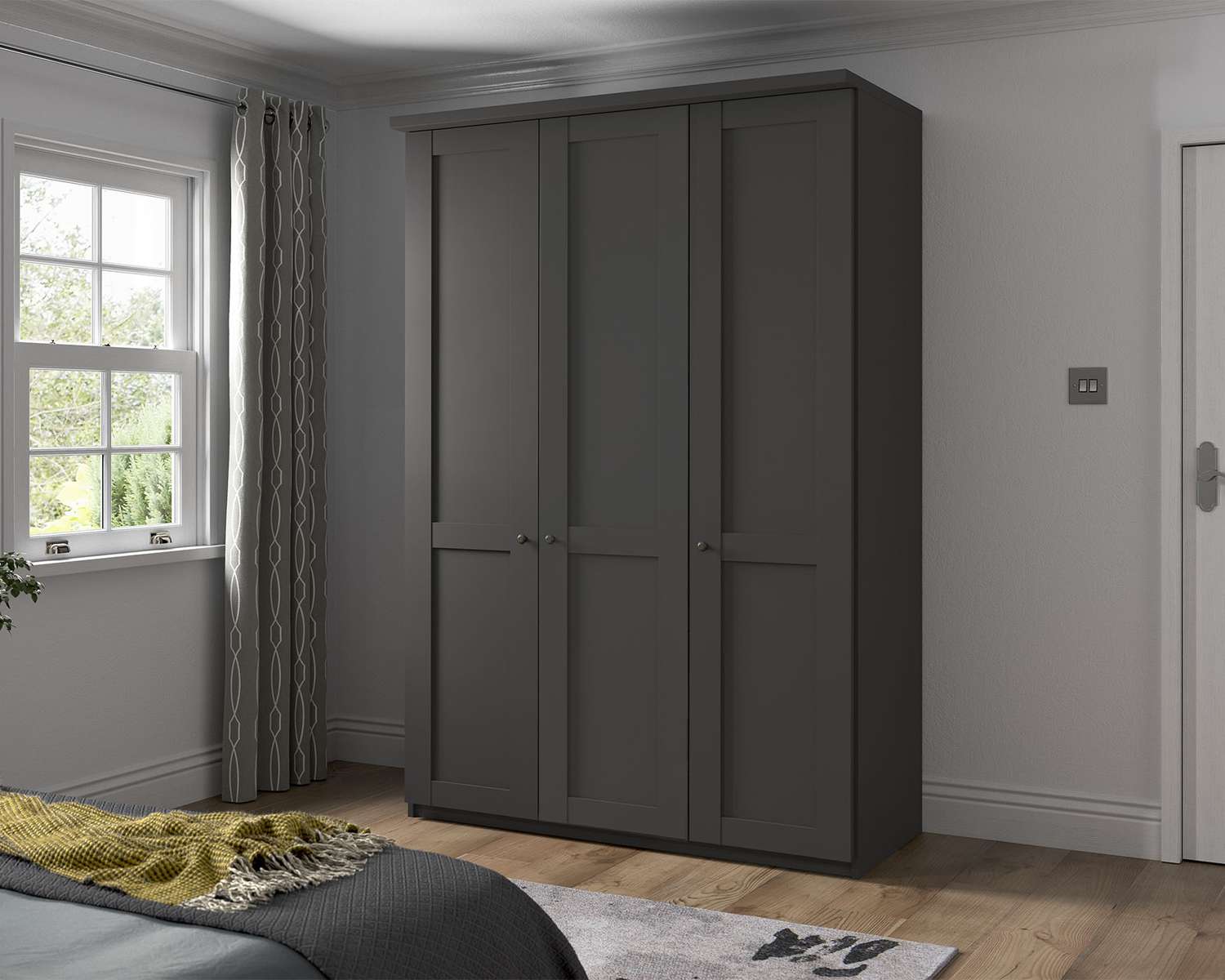 Draaideurkast Comfort Rustic antraciet Draaideurkast Comfort Rustic antraciet