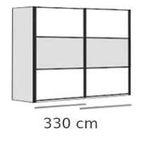 2 deurs - 330cm breed (alleen i.c.m. hoogte van 236cm)