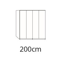 200cm breed 4 deuren