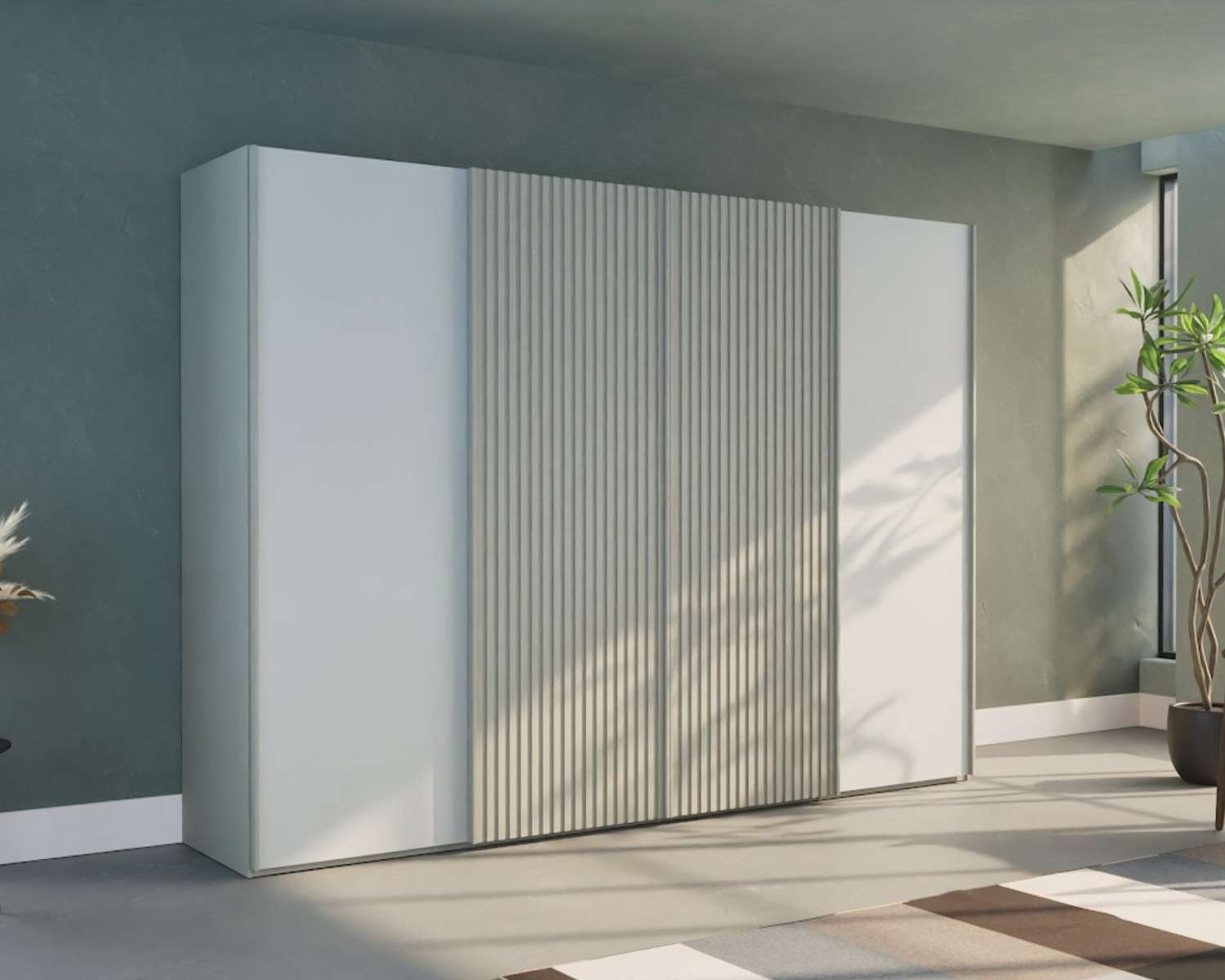 Luxe kledingkast 300cm breed in de opruiming