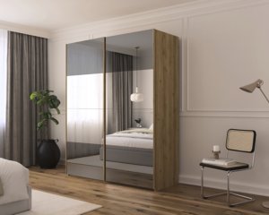 Luxe kledingkast met spiegeldeuren